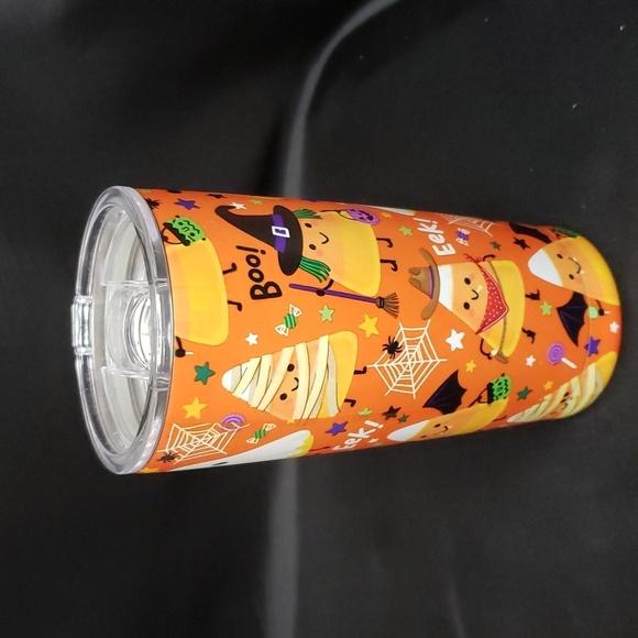 Clementine NWT Insulated Stainless Steel Tumbler Candy Corn in Costumes - Picture 4 of 6